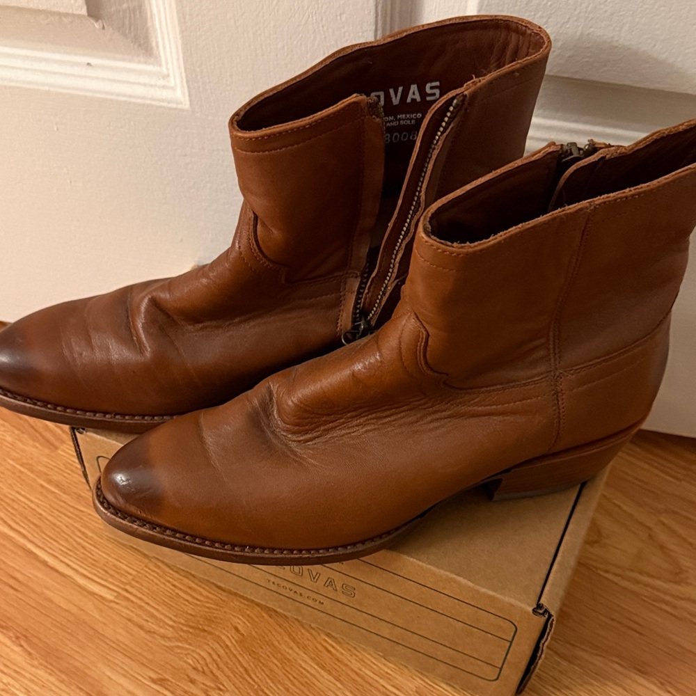 Tecovas Tan Leather Western Boots